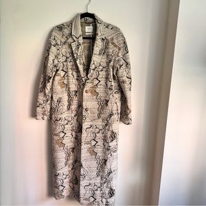 Billy Reid Woman’s Duster Coat, Handcrafted in Italy, Size: XS/S, Oversized Fit